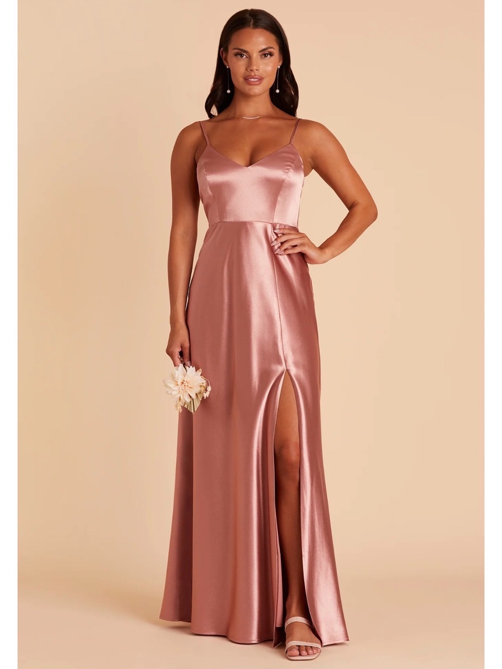 Birdy Grey Jay Dress- Desert Rose Shiny Satin